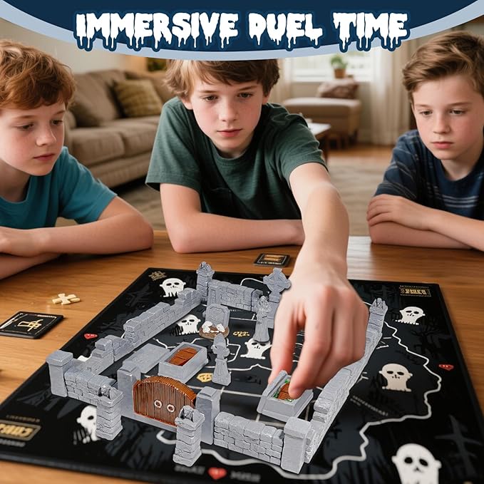 Warmtree 38 Pcs Graveyard Terrain Miniatures Set, Halloween Miniature Tombstones Figurine Mini Resin Tombstones for Diorama Supplies Miniature Graveyard Scene DIY Crafts Outdoor Decorations