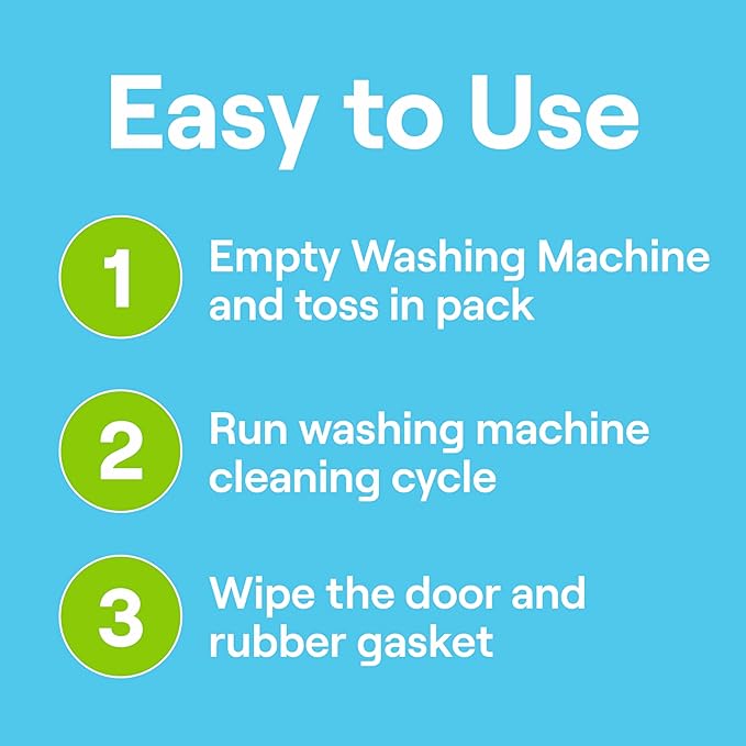 Seventh Generation Washing Machine Cleaner 6 Count Free & Clear Targets Odor-Causing Residue Powered by Oxy Power 4.2 oz