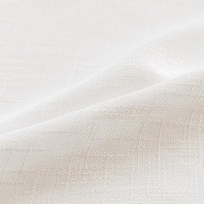 MYSKY HOME Curtains 63 Inch Length 2 Panels, Boho Curtains Sheer Light Soften for Bedroom Kitchen Farmhouse Style Country Rustic Drapes Window Treatment Set, 50" x 63", Natural