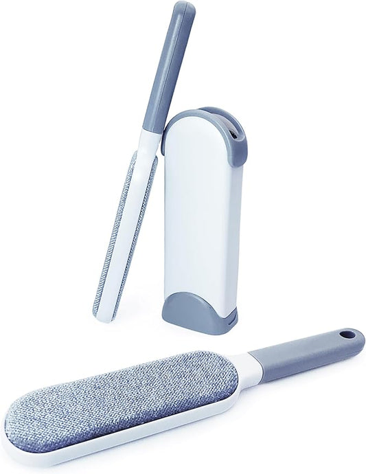 Self-Cleaning Pet Hair Remover for Laundry, Dog Hair Remover, Cat Hair Remover, Pet Lint Roller Brush, Reusable Cleaner Brush, Lint Brush for Clothes, Pet Lint Brush B (Gray)