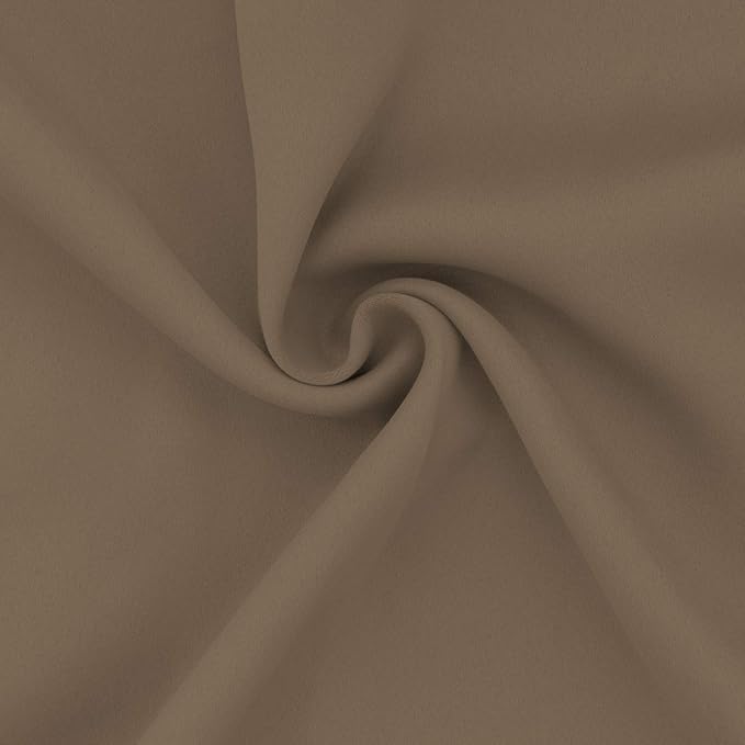 Easy-Going Blackout Curtains for Bedroom, Solid Thermal Insulated Grommet and Noise Reduction Window Drapes, Room Darkening Curtains for Living Room, 2 Panels (52x46 in,Camel)