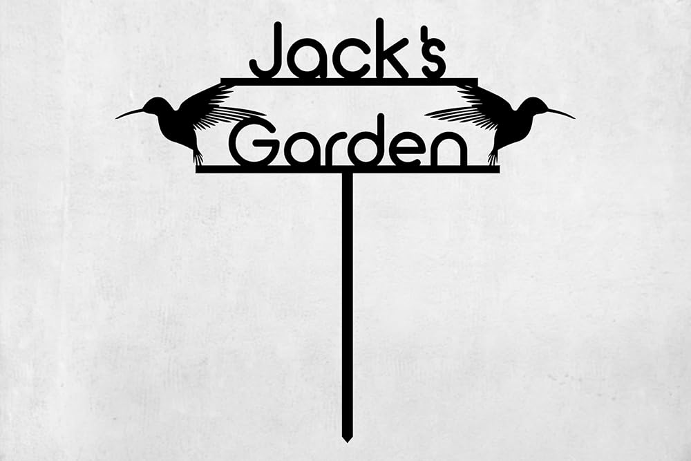 Personalized Metal Garden Sign with Stake, Custom Garden Decor for Outdoor, Custom Family Name Sign, Patio Decorations, Lawn Art, Farmhouse Decorative, Housewarming Gift (CstmDesign9)