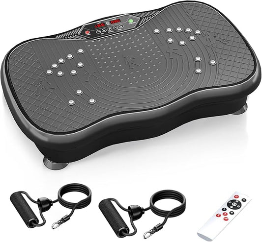 Vibration Plate Exercise Machine,Vibration Plate for Lymphatic Drainage,Whole Body Vibration Platform Portable Home for Weight Loss Muscle Toning & Fitness.