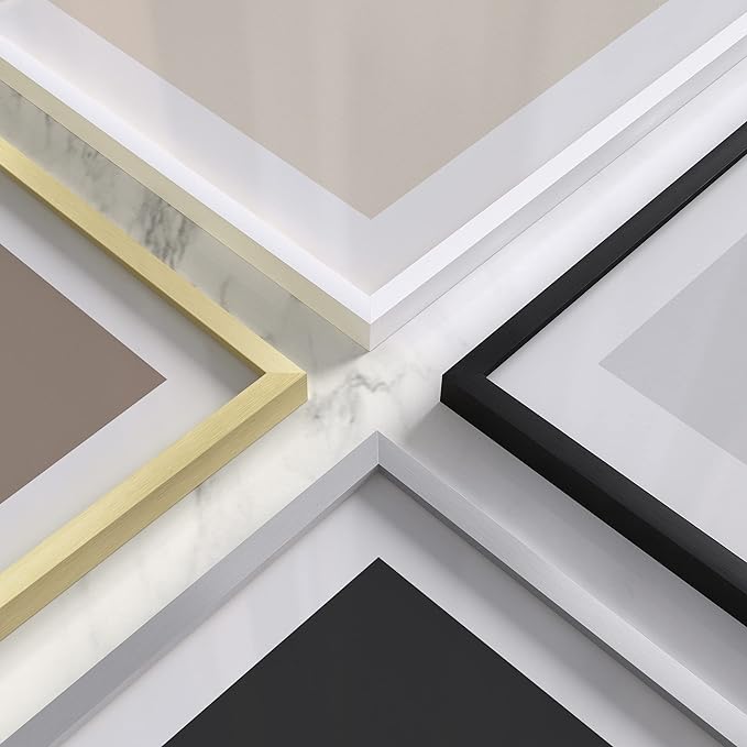 HAUS AND HUES Set of 4 Photo Frames 11x14 - Metal Picture Frames White Frames Gallery Wall, 11x14 Frame White Picture Frames Pack White Gallery Wall Frame Set of Frames (White Aluminum Frames)