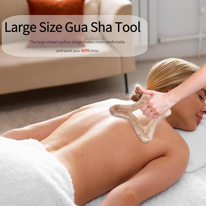 Body Gua Sha Tool Large Gua Sha Body Tool Cellulite Massage Tool (Resin) Lymphatic Drainage Tool Guasha Tool for Face, Back, Legs, Women's Body Shaping Tools