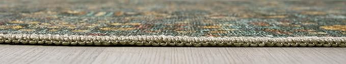 Keen Home Design 6x9 Rug - Machine Washable Area Rug with Non-Slip Backing, Ideal for Living Room, Dining Room, Bedroom - Vintage, Easy Clean, Durable, Low Pile Rug - (6' x 9')