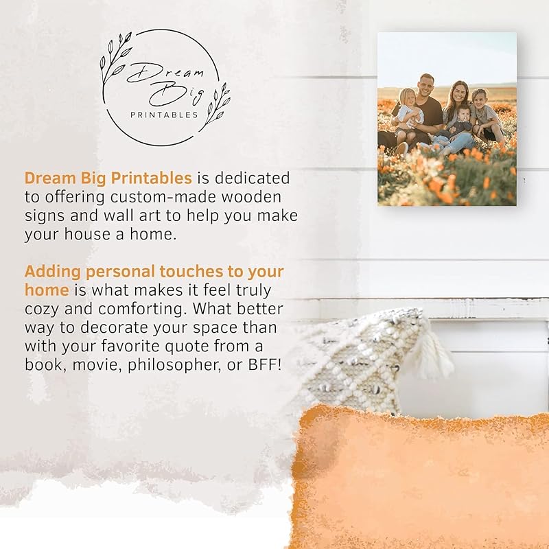 Custom Wood Signs Personalized | Farmhouse Decor | Personalized Signs | Personalized Rustic Wood Signs | Father's Day Gift | Custom Sign | Ready to Hang! (5.5x12 Inches)