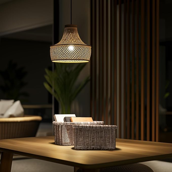 La Jolie Maison Blended Fabric Storage Baskets Set of 2, Rectangle Knitted Baskets for Organizing, Boho Decorative Baskets, Unique Design, Durable Finish, Mocha