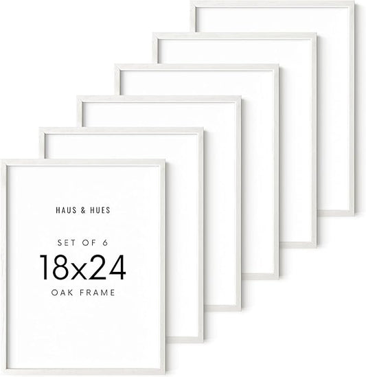 HAUS AND HUES Standalone White Oak Frame Set of 6-18x24