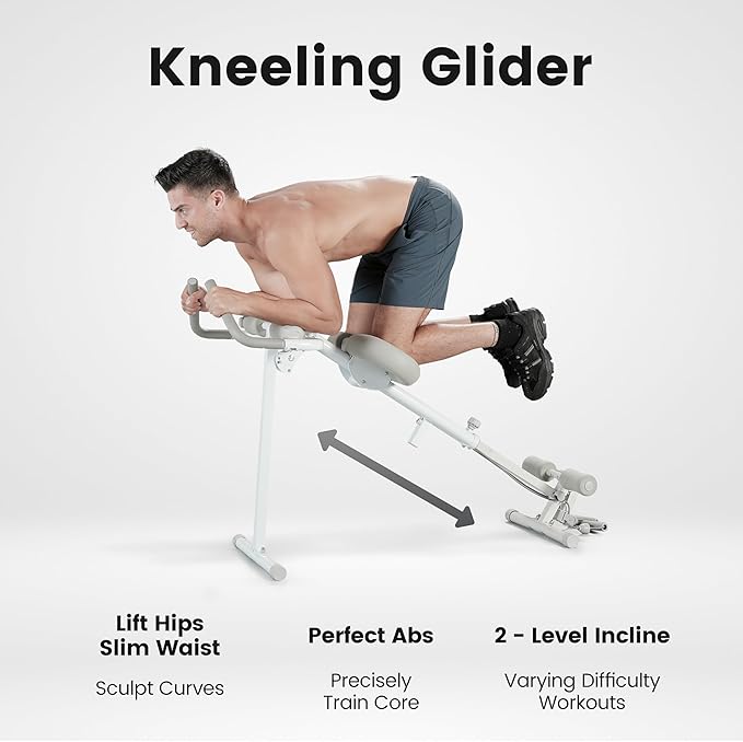 WONDER CORE Pro Max, Ab Machine for Stomach Workout, Ab Workout Equipment for Home Gym, Ab Trainer, 4-in-1 Exercise Equipment: Rowing Machine, Leg Press Machine, Ab Glider Machine, Roman Chair