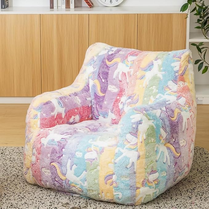 Recaceik Bean Bag Chair, Bean Bag Sofa Chair with Armrests Stuffed High-Density Foam, Lazy Sofa Comfy Chairs BeanBag Chair for Adults in Living Room,Bedroom Reading