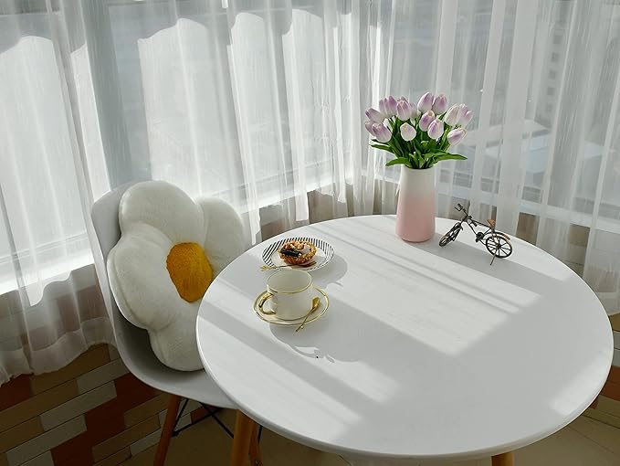 Mandy's Artificial Tulips 20 Stems Light Purple PU Faux Flowers for Wedding Home Decor 13.5 Inch