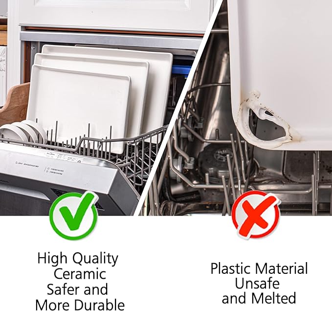 Delling Large Serving Platter, 16" x 9.5" Large Serving Tray, White Rectangular Porcelain Platters for Serving Food, Serving Trays for Party, Entertaining, Appetizer, Charcuterie, Snack - Set of 3