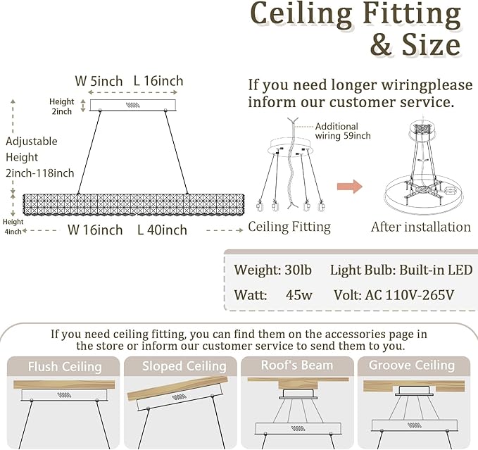 Modern Crystal Chandelier, Dia 40" Rectangular Chandelier for Dining Room,Chrome Rectangle Crystal Ceiling Light Luxury Oval Chandeliers for Living Room Kitchen Island