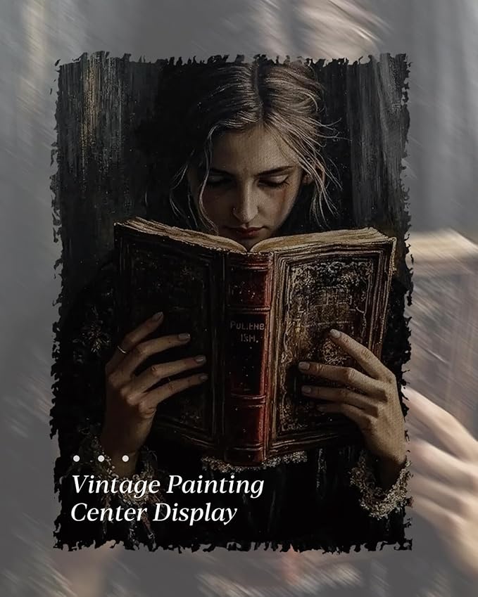 HUARCEY Gold Framed Wall Art for Living Room, Portrait Painting Prints, Vintage Wall Decor for Kitchen, Gothic Bedroom Wall Art for Home Office Magic Scripture 16L x 12W