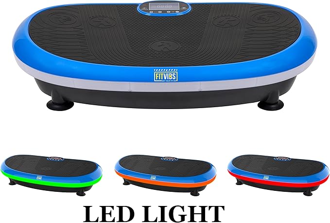 Vibration Plate Exercise Machine Workout Vibration Fitness Platform with Resistance Loops and Resistance Band, 2D, 3D or 4D