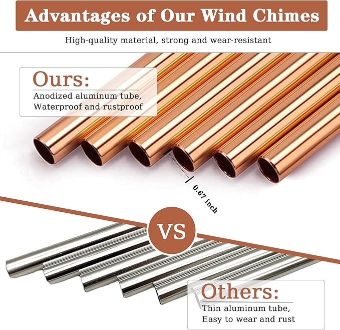 Wind Chimes for Outside, 32" Butterfly Windchime for Outdoor, Butterfly Gifts for Mom Sister, Garden Patio Gift Ideas for Women Friend Co-Worker (Golden)