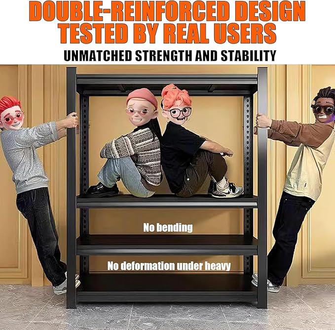 Over Washer and Dryer Storage Shelves,5 Tiers Laundry Room Standing Shelf,Adjustable Metal Shelving Unit,Space Saving Shelf, 63" H x 31.5" W x 15.7" D, Black