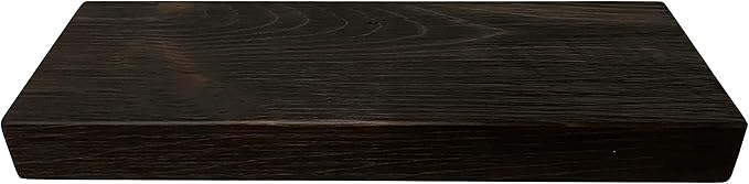 joelsantiques 24 Inch Wooden Floating Shelves for Wall - 24x6x2 in - Made of Natural Wood - Short Heavy Duty Rustic Wall Shelves for Bedroom - Perfect for Bathroom, Kitchen - Mocha