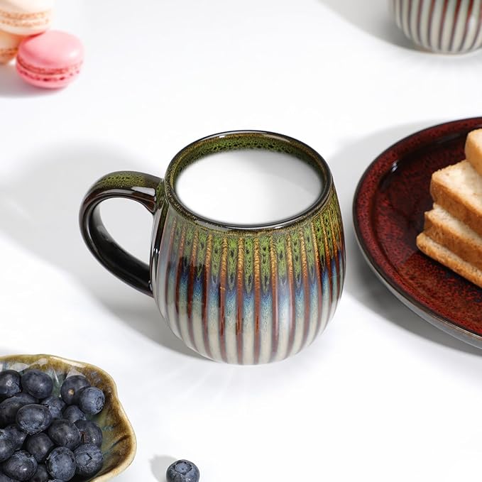 CosyCorner Ceramic Coffee Mug, 17 oz Large Coffee Cups for Home and Office, Ceramic Cup for Coffee & Tea（B）