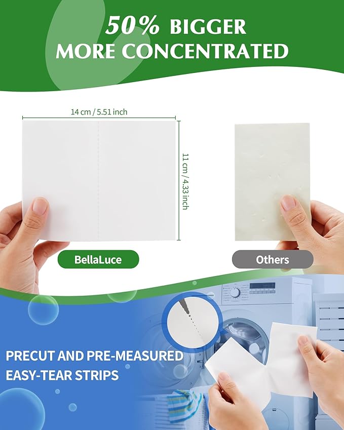 Laundry Detergent Sheets - 240 Loads Unscented Gentle on Sensitive Skin, Laundry Sheets for Dorm,College,Home, Hotel,Apartment,Camping,Cruise,Road Trip,Small space, Family School Travel Essentials