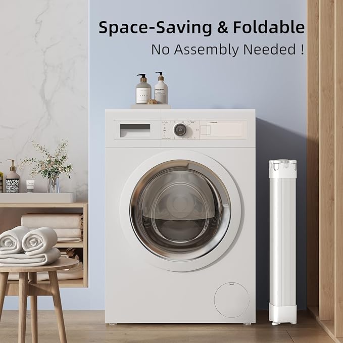 BIREN Clothes Drying Rack Foldable Extending Laundry Rack with 16 Clips Collapsible Clothing Rack Space-Saving Clothing Racks for Hanging Clothes, Indoor, Camping, Balcony, Outdoor