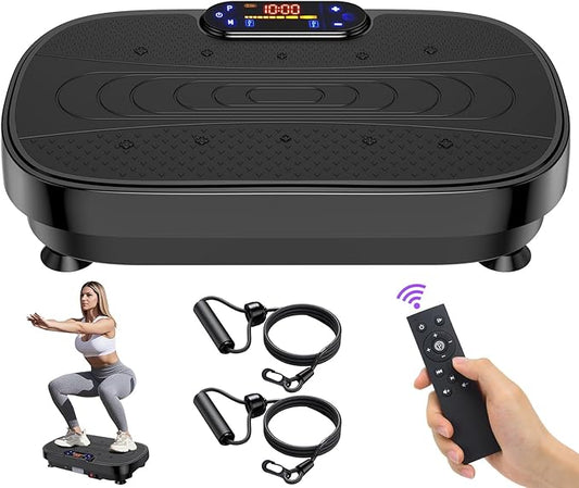 Vibration Plate Exercise Machine, Vibrating Plate Machine with Bluetooth for Lymphatic Drainage, Vibration Platform for Women Men Full Body Weight Loss