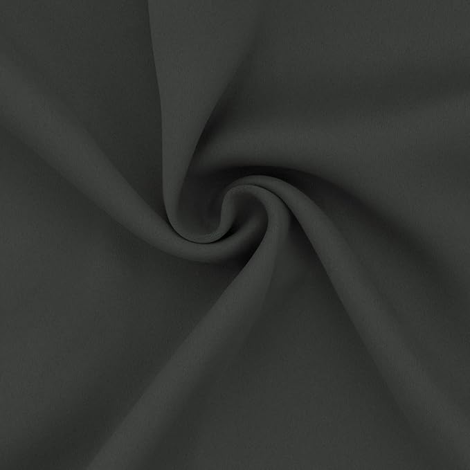 Easy-Going Blackout Curtains for Bedroom, Solid Thermal Insulated Grommet and Noise Reduction Window Drapes, Room Darkening Curtains for Living Room, 2 Panels (52x108 in,Dark Gray)