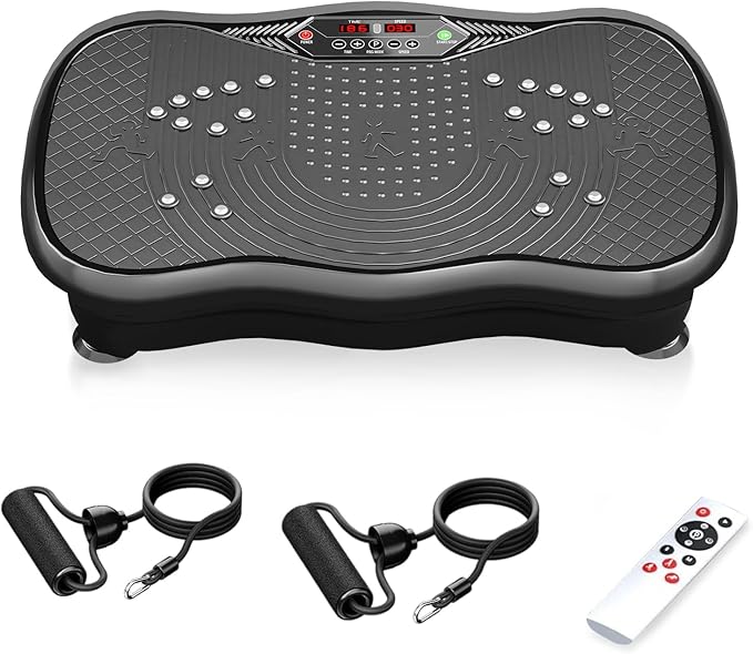 Vibration Plate Exercise Machine,Vibration Plate for Lymphatic Drainage,Whole Body Vibration Platform Portable Home for Weight Loss Muscle Toning & Fitness.