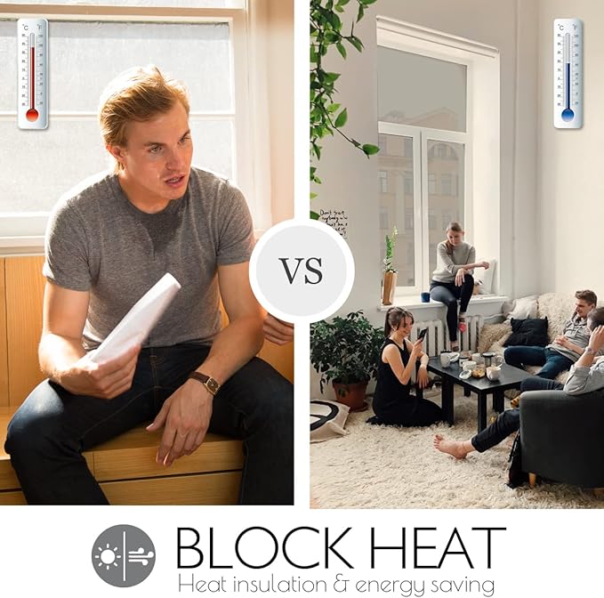 HIDBEA One Way Mirror Window Film Daytime Privacy, Reflective Window Tint for Home, Heat Control UV Blocking, Non-Adhesive Self Static Cling Window Sticker (Silver, 29.5 Inch x 6.5 Feet)