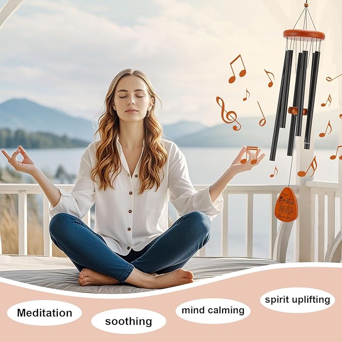 Bestie Gift for Women, Friend Gifts for Women, Unique Friendship Sister Gifts for Birthday, Mothers Day, Christmas, 32 Inch Wind Chimes Gift for Home Decor