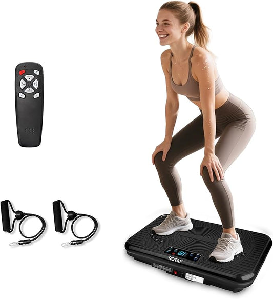 Shake Plate Vibration Exercise Machine for Lymphatic Drainage Massager & Weight Loss, 400 lbs Capacity Whole Body Vibrating Plate Workout for Women and Men