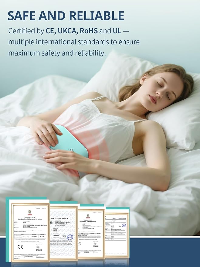 Slimpal Period Heating Pad for Cramps, FSA HSA Eligible, Portable Heat Pad for Menstrual Cramp Relief, Electric Cordless Heating Belt, 3 Timer Auto Off Setting, Gifts for Her Women Girl Wife, Purple