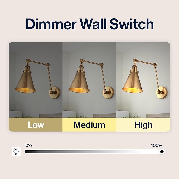 JONATHAN Y JYL7461A-SET2 Rover 7" Farmhouse Industrial Adjustable Arm Metal LED Wall Sconce Rustic Bohemian 2700K 4W Bulb for Entryway Lobby Kitchen Bathroom Bedroom Hallway, Brass Gold (Set of 2)