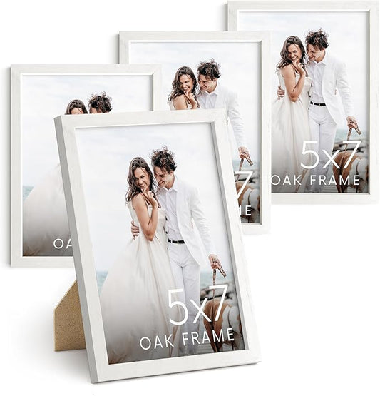 HAUS AND HUES Standalone White Oak Frame Set of 4-5x7