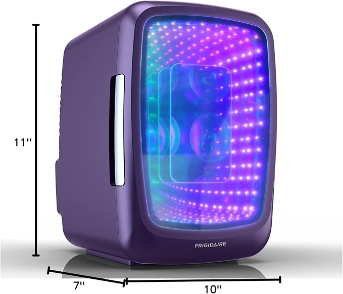 Frigidaire EFMIS179 Gaming Light Up Mini Beverage Refrigerator, Purplehaze