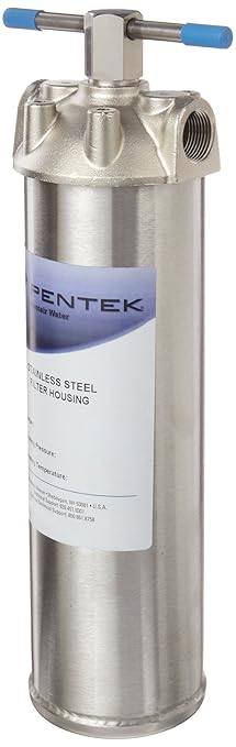 Pentair Pentek ST-1 Filter Housing, 10" Stainless Steel Filter Housing, 3/4" NPT