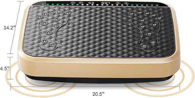 Vibration Plate Fitness Platform Whole Body Exercise Machine with 120 Speed Levels, Lymphatic Drainage, Fat Burning, and Weight Loss, Perfect for Women, Men, and Home Gym Exercise