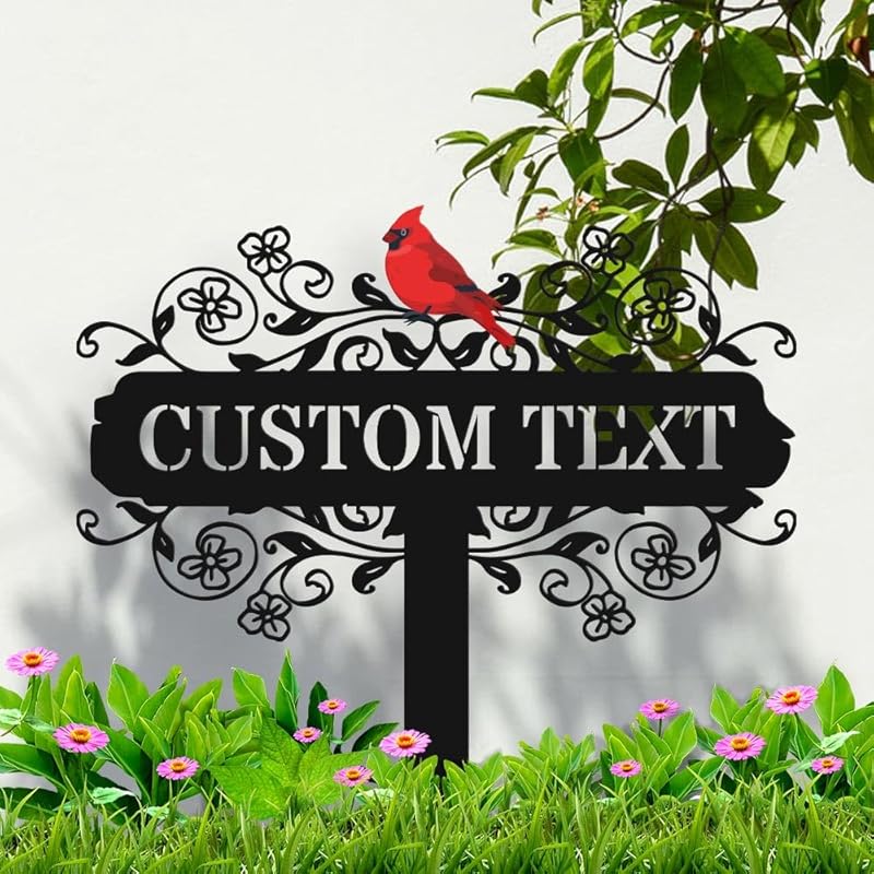 Personalized Metal Garden Signs, Custom Name Yard Stake Sign for House Outdoor Outside Decorative, Lawn Patio Decorations Gardening Enthusiasts Grandmothers Gift