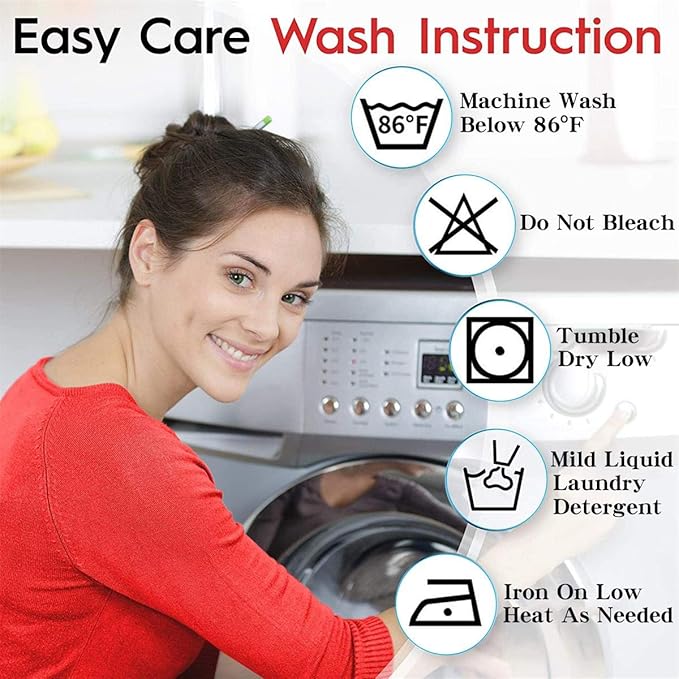 MIUCO Light Filtering Faux Linen Curtains - 63 Inch Length for Bedroom & Living Room, Pure White Floral Embroidered Solid Mix and Match, Semi Sheer Grommet Farmhouse Drapes, 2 Panels Set