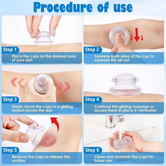 15pcs Cupping Therapy Set-Professional Silicone Cupping, Suitable for Facial Body Massage/Deep Myofascial Release/Pain Relief/Muscle Relaxation & More (Clear,15pcs)