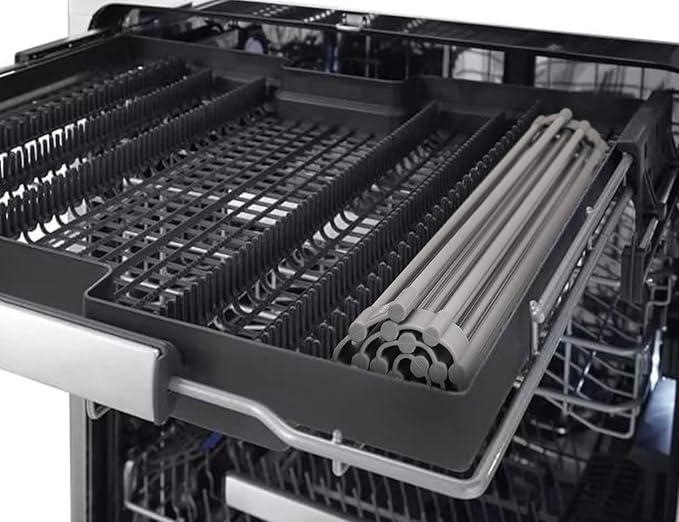 Surpahs Over Sink Foldable Multipurpose Roll-Up Dish Drying Rack, Silicone Wrapped Stainless Steel, Warm Gray, 20.5" x 15.5"