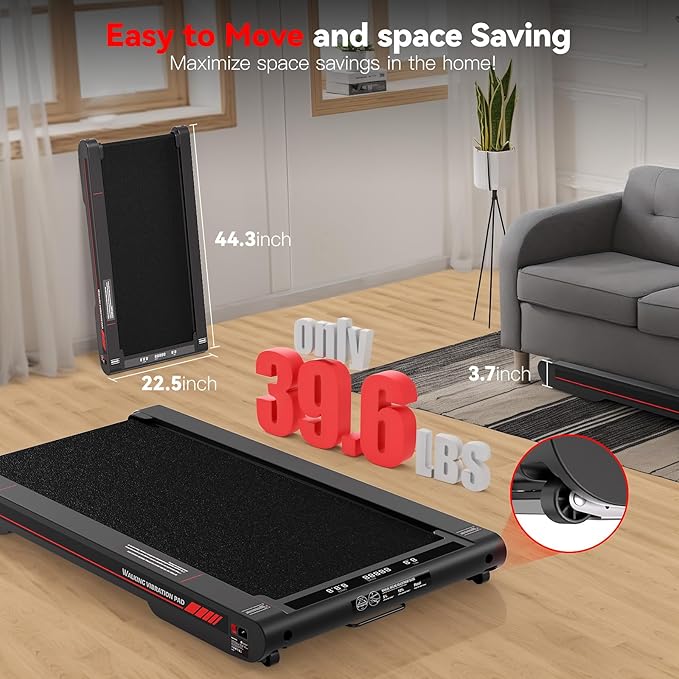 Walking Vibration Pad,Under Desk Treadmills for Home,4 in 1 Vibration Plate Exercise Machine,Portable Walking Pad with APP,350 Lb Capacity Multifunctional Treadmill Pro Max