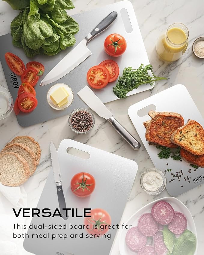 Titanium Cutting Board, 100% Pure Titanium Cutting Boards For Kitchen, Best Non Toxic titanium chopping board, Dishwasher safe, Hygiene and Durability for Meat, Fruit, and Vegetables (12.6L*8W)