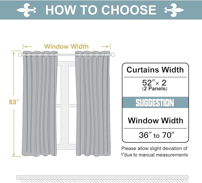 ChrisDowa Grommet Blackout Curtains for Bedroom and Living Room - 2 Panels Set Thermal Insulated Room Darkening Curtains (Forest Green, 52W x 63L)