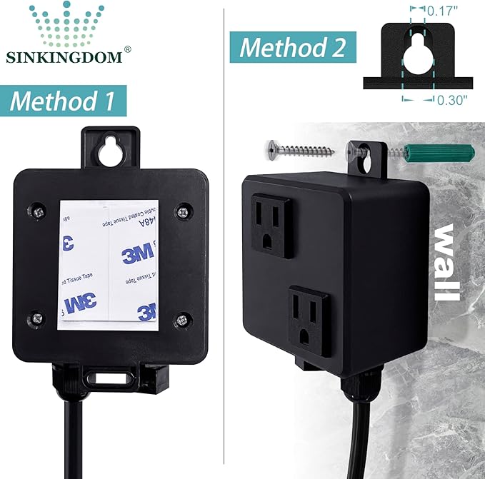 SinkTop Air Switch Kit (Long Full Brass Button) for Disposal, Dual Outlet, (Chrome)