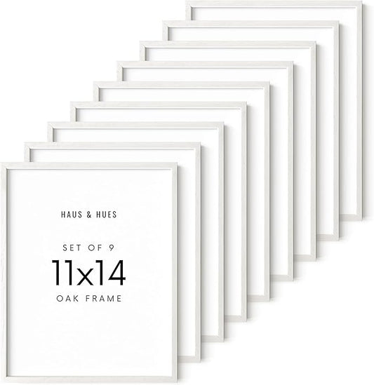 HAUS AND HUES Standalone White Oak Frames Set of 9-11x14