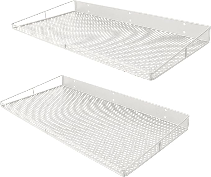 RedCall Heavy-Duty Wall Shelf, 2 Pack Garage Shelf, 23.5" x 12" Large Wall Mounted Shelves for Garage, Laundry Room, Closet, Holds Up to 75 Lbs
