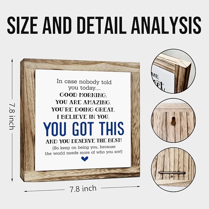 nspirational Wood Sign, Wooden Plaques Table Decor, Office Desk Sign, Farmhouse Home Decorate, Affirmation Signs Decorate Gift, Encouragement Gift, In Case No Nobody Told You Today Signs