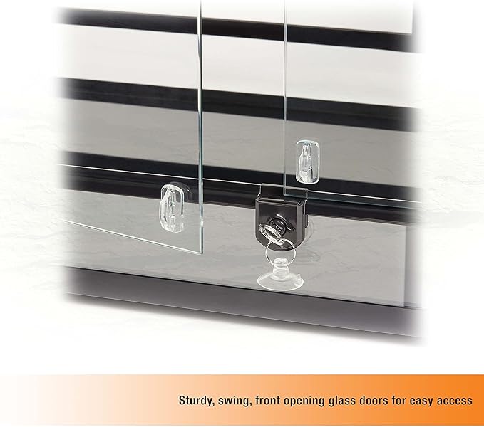 Zilla QuickBuild Reptile 20 Gallon Glass Terrarium Habitat with Swing Door For Geckos, Snakes, Lizards, Frogs, Turtles, and Tortoises, 30" x 12" x 12"